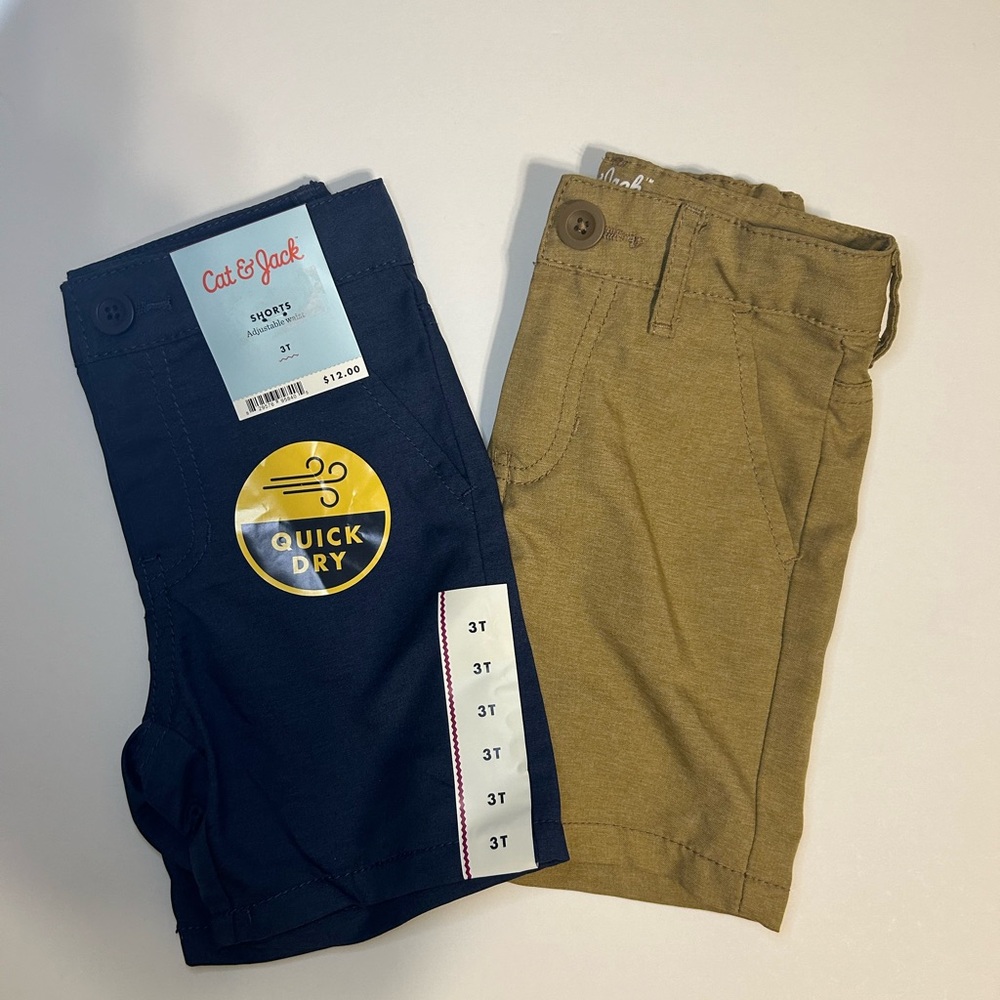 2 pairs of Cat&Jack quick dry shorts!